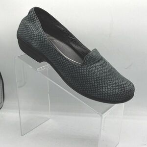 Dansko Olivia  Green Snakeskin Leather Comfort Loafers Shoes EU 40 US 9.5-10